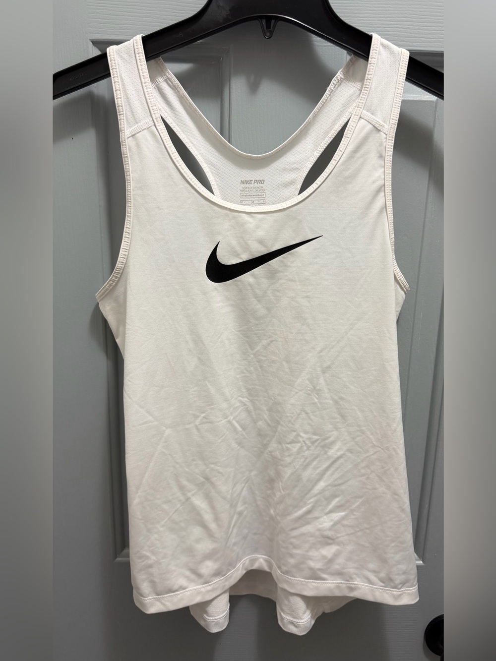 Nike White/Black Breathable Sports Tank Top Women's Size Medium